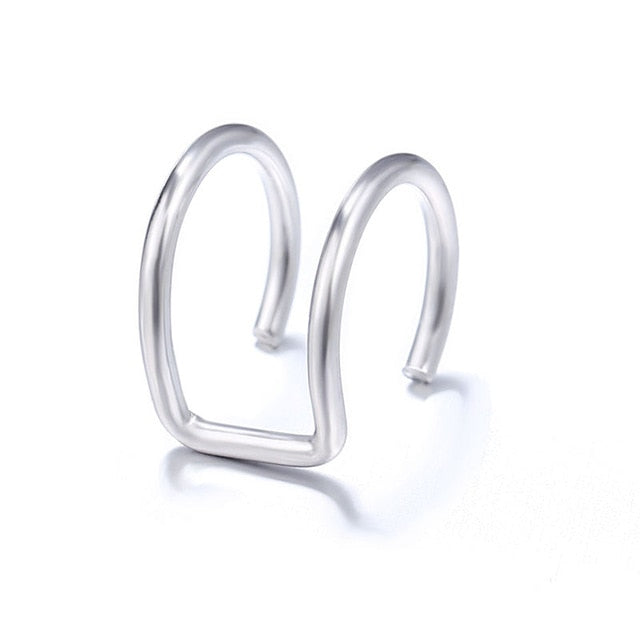 5Pcs/Set Gold Leaf Ear Cuff