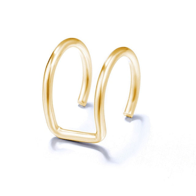5Pcs/Set Gold Leaf Ear Cuff