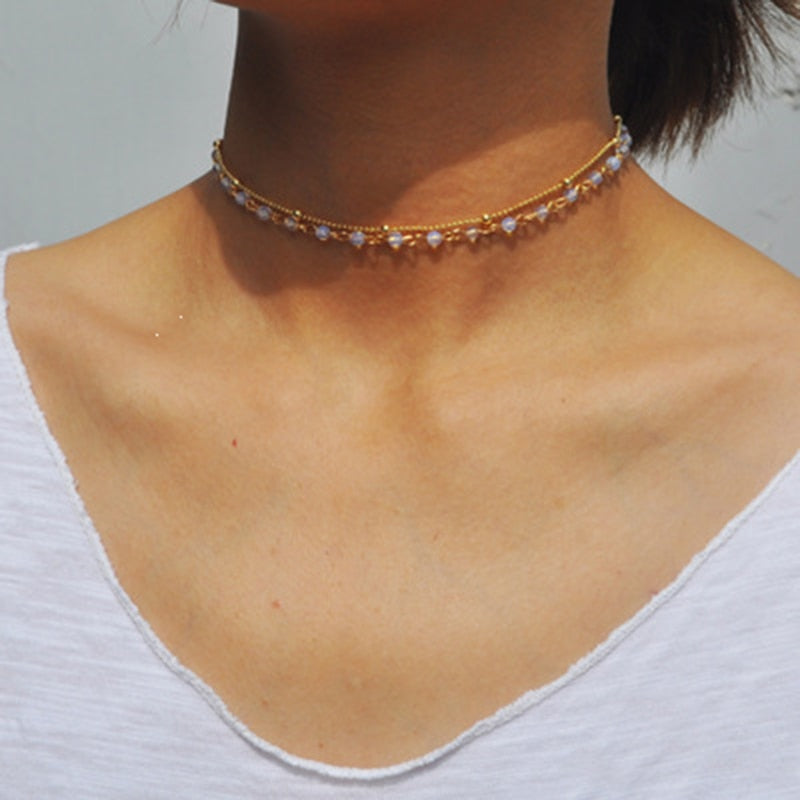 Double Layer Choker Necklace