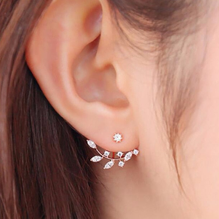 Minimalist Leaf Hanging Earrings