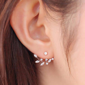 Minimalist Leaf Hanging Earrings