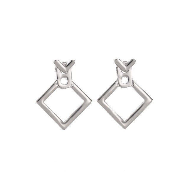 Minimalist Geometric Hollow Square Earrings