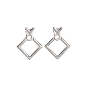 Minimalist Geometric Hollow Square Earrings