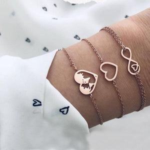 Multi-layers Gold Silver Beads Sequins Set Bracelet