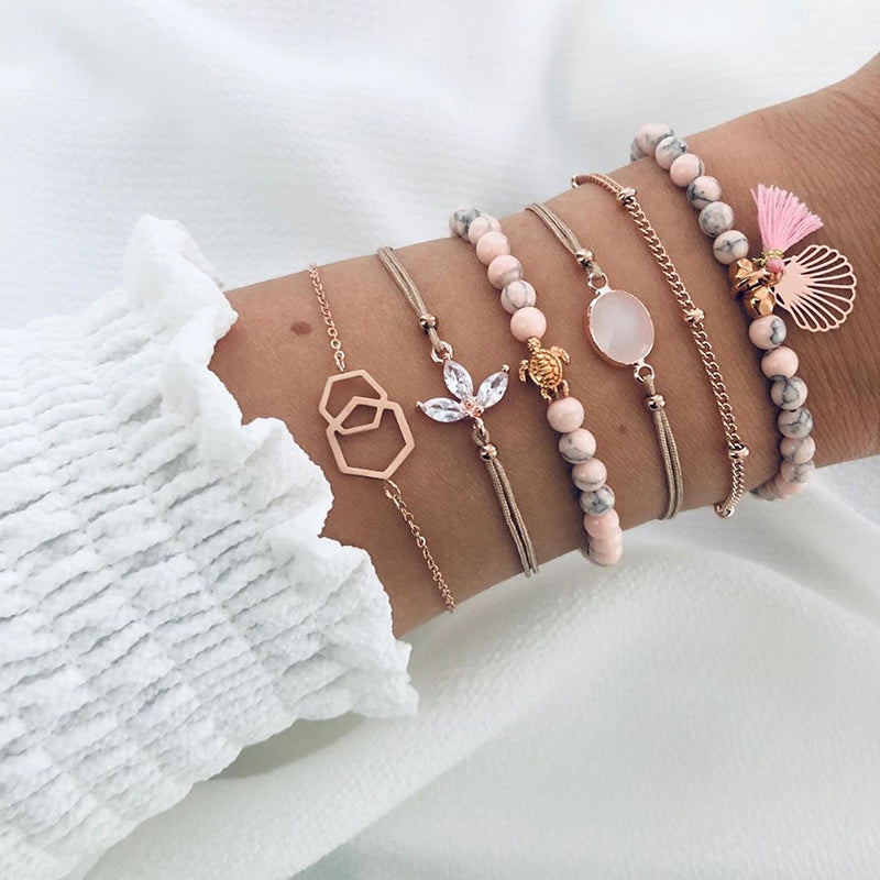 6 Pcs/Set Bohemian Charm Bracelets