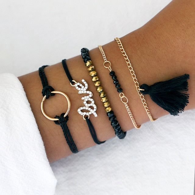 6 Pcs/Set Bohemian Charm Bracelets