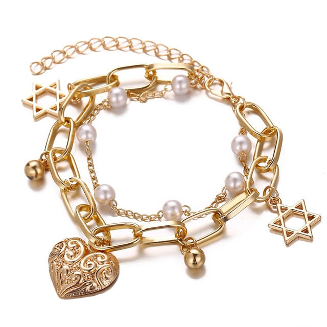 6 Pcs/Set Bohemian Charm Bracelets