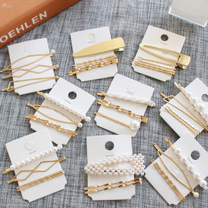 Minimalist Metal Geometric Gold Hairpins