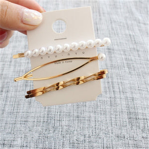 Minimalist Metal Geometric Gold Hairpins