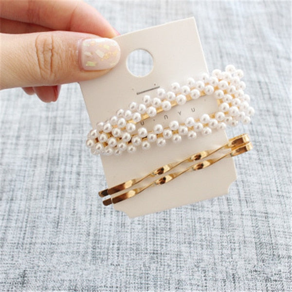 Minimalist Metal Geometric Gold Hairpins