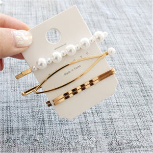Minimalist Metal Geometric Gold Hairpins