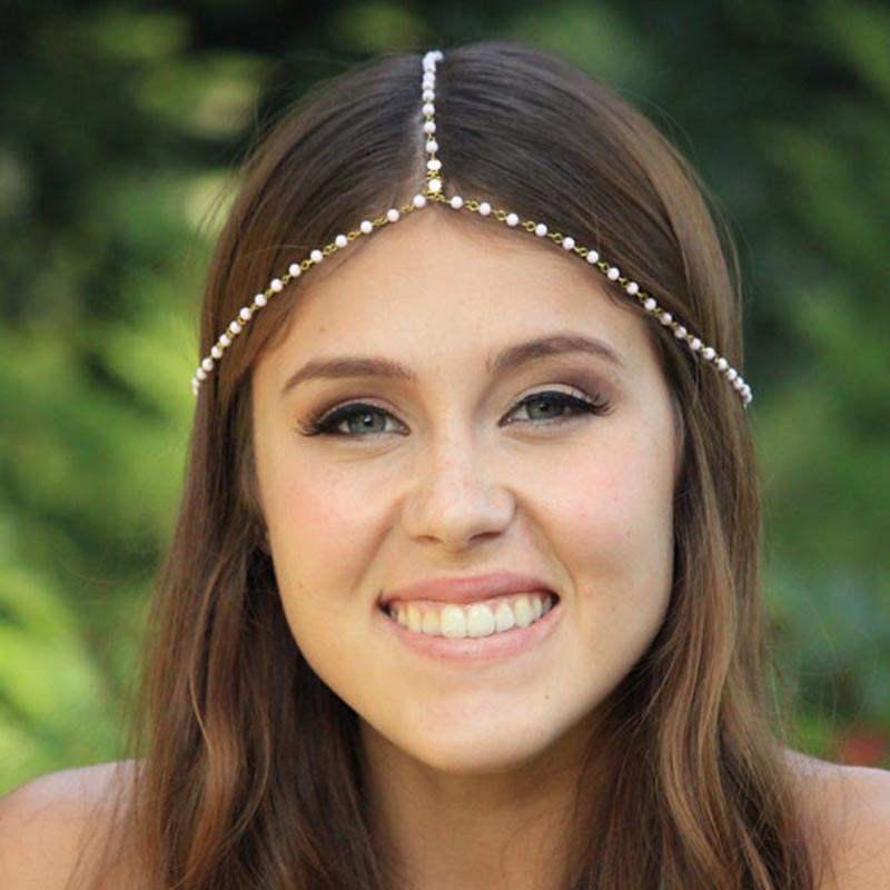 Simulated Pearl Tassel Head Chain