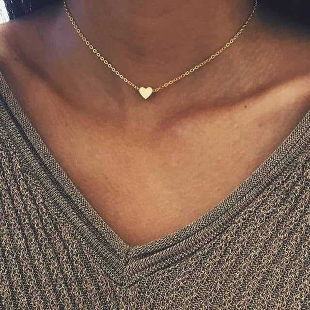 Tiny Heart Choker Necklace