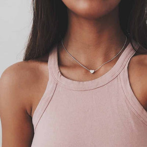 Tiny Heart Choker Necklace