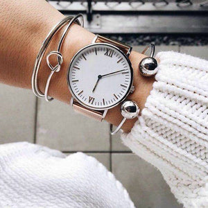 3 pcs/set Bohemian Vintage Bangle Silver Knot Ball Bracelet