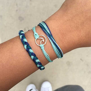 3 Pcs/set Double Knot Loop Metal Chain Bracelet
