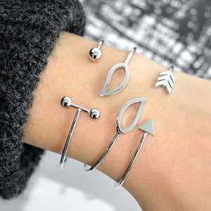 3 Pcs/set Double Knot Loop Metal Chain Bracelet