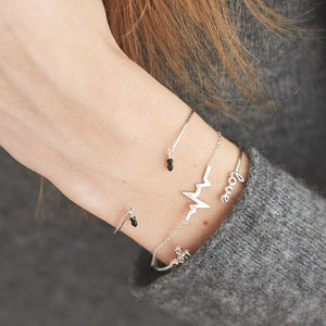 3 Pcs/set Double Knot Loop Metal Chain Bracelet