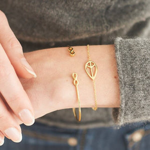 3 Pcs/set Double Knot Loop Metal Chain Bracelet