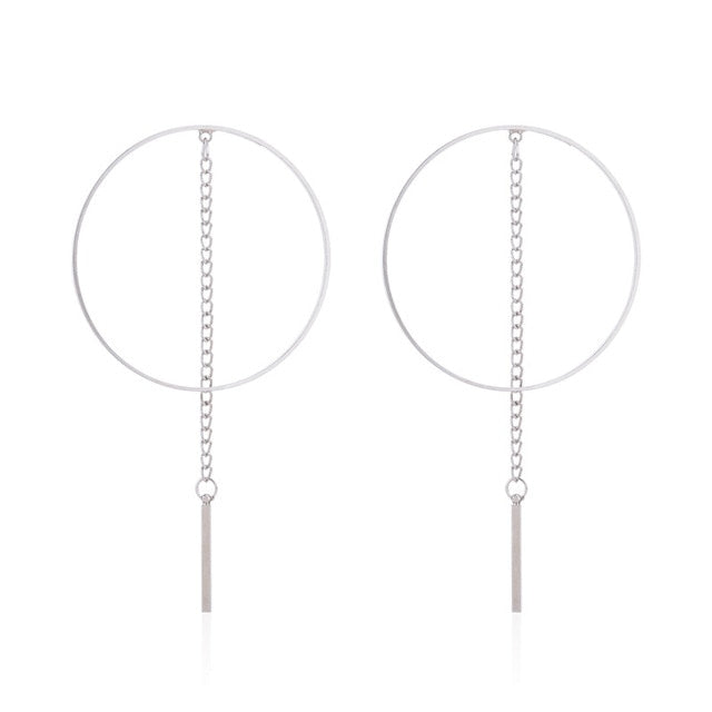 Metal Round Earrings